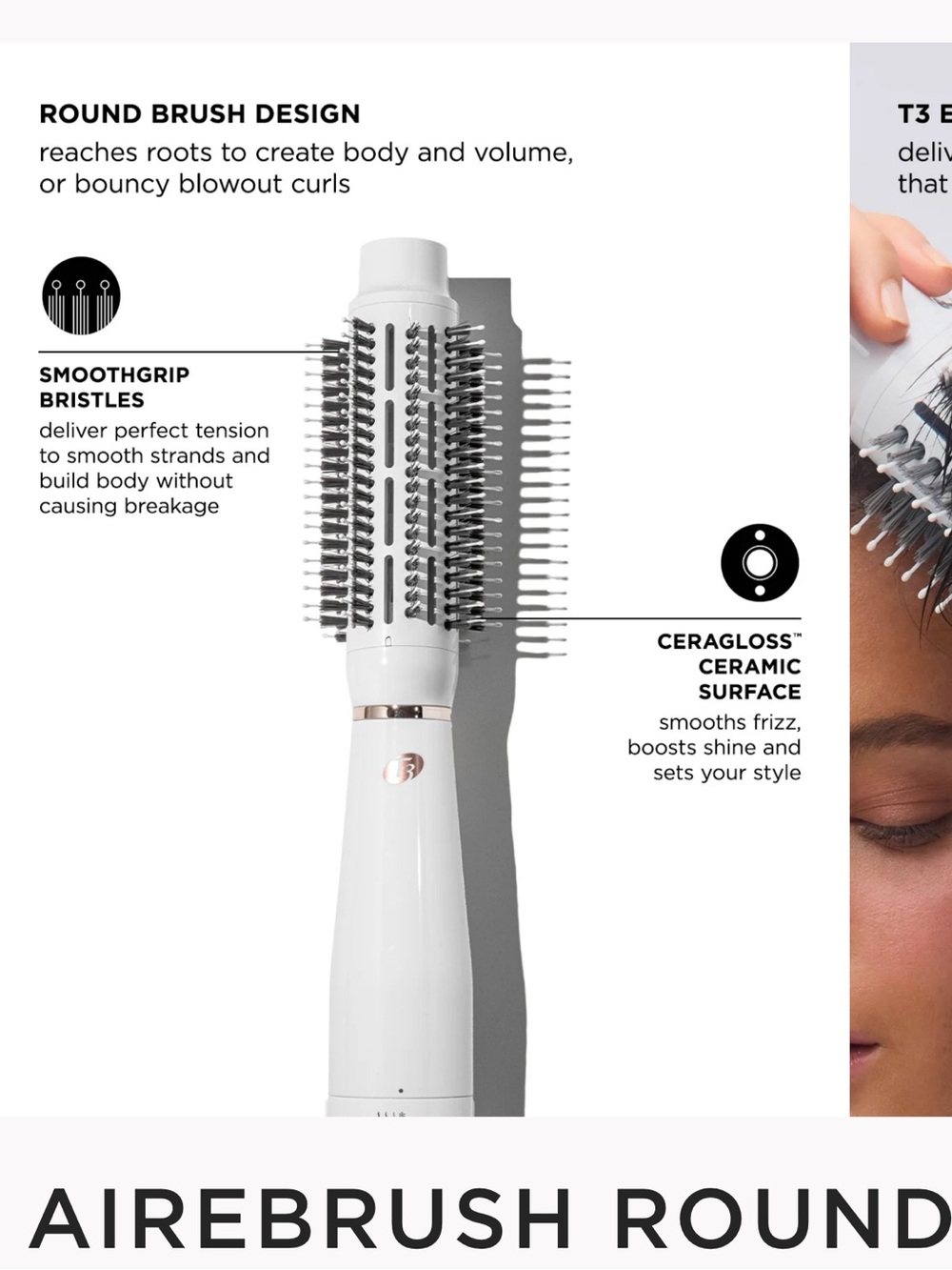 T3 Airebrush Round Box Blow Dry Brush